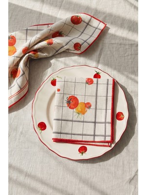 Rakle x Bengi Kurtcebe Pomodoro 2'li Peçete 45x45 cm