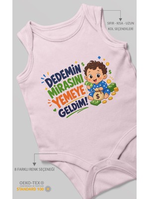 Morivo Kids Dedemin Mirasını Yemeye Geldim! Sıfır Kollu Bebek Zıbını %100 Pamuk