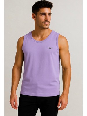 Axxel Erkek Mor Askılı Atlet T-SHIRT-D235