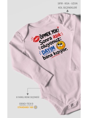 Morivo Kids Dayıya Özel Uzun Kollu Bebek Body %100 Pamuk