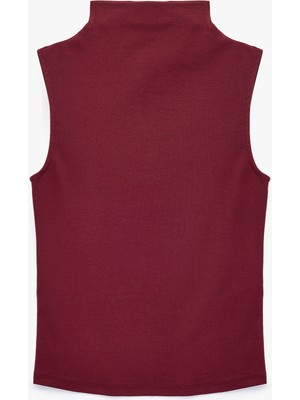 Koton Pamuklu Dik Yaka Slim Fit Kolsuz Body