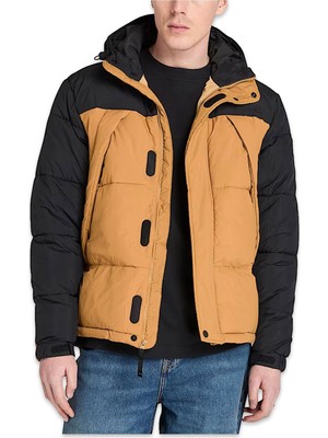 Timberland TB0A6267 Durable Suya Dirençli Puffer Jacket Siyah-Sarı Erkek Mont