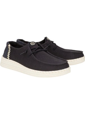 Hey Dude 43681 Wendy Espadrille Woven Siyah Kadın Ayakkabı