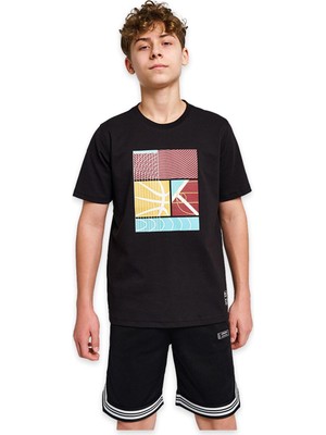 Lescon 26B-3053 Kısa Kol T Siyah Erkek Çocuk T-Shirt