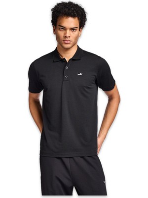 Lescon 26S-1297-26B Kısa Kol Polo Yaka T Siyah Erkek T-Shirt