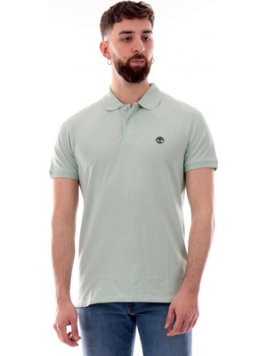 Timberland TB0A6BX4 Millers River Sleeve Stretch Polo Açık Yeşil Erkek T-Shirt