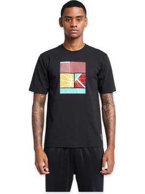 Lescon 26B-1053 Basketbol Kısa Kol Siyah Erkek T-Shirt