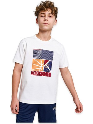 Lescon 26B-3053 Kısa Kol T Beyaz Erkek Çocuk T-Shirt