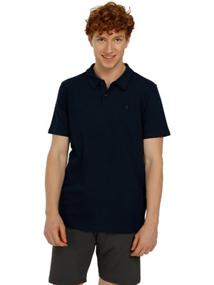 Lumberjack CT953 101079283 Basic Polo Lacivert Erkek T-Shirt