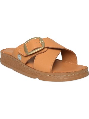 Mammamia D26YT-1360 Günlük Taba Kadın Terlik