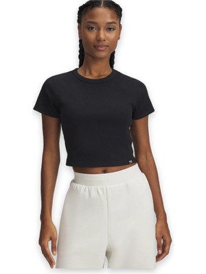 Under Armour 6000264 Ua Rival Rib Baby Tee Siyah Kadın T-Shirt