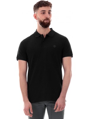Timberland TB0A6BX4 Millers River Sleeve Stretch Polo Siyah Erkek T-Shirt