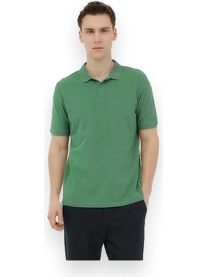 Lumberjack CT953 101079283 Basic Polo Yeşil Erkek T-Shirt