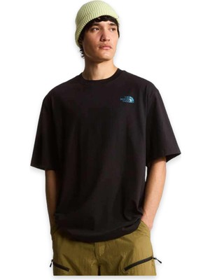 The North Face NF0A8G9W M Liquid Box Nse Oversize Sleeve T Siyah Erkek T-Shirt