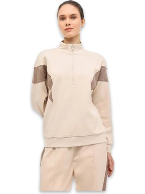 Lumberjack 6m Wl 18MERYBEL-FZ2 6fx Sweat Bej Kadın Sweatshirt