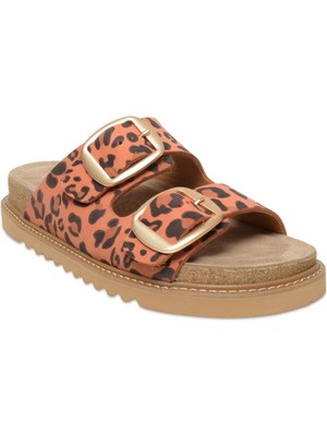 Mammamia D25YT-1445 Günlük Leopar Kadın Terlik