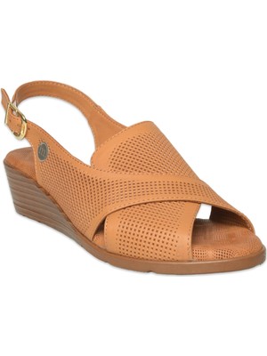 Mammamia D26YS-2840 Günlük Taba Kadın Sandalet