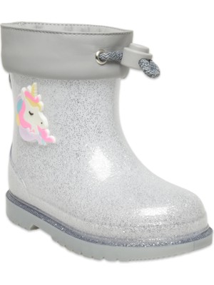 Igor Bimbi Unicornio Glitter Gümüş Kız Çocuk Çizme Suni Deri Bağcıksız Hafif Özellikli W10339