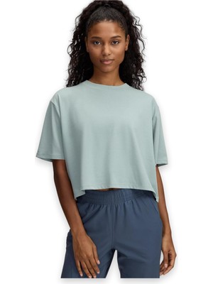 Under ARMOUR1389721 Ua Rival Ss Açık Yeşil Kadın T-Shirt