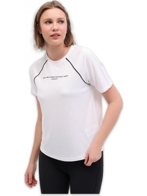 Lumberjack 5m Wl Anisa 11MS425 5fx Beyaz Kadın T-Shirt