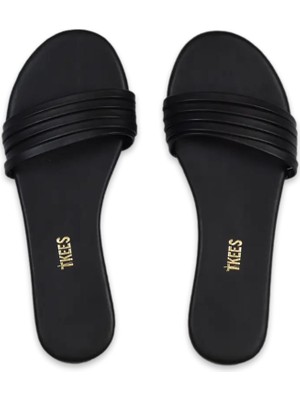 Tkees TK-6001 5 Bantli Siyah Kadın Terlik