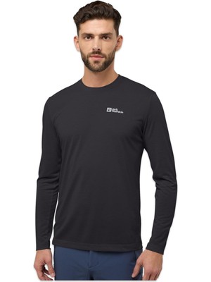 Jack Wolfskin A60291 Vonnan Ls T M Siyah Erkek T-Shirt
