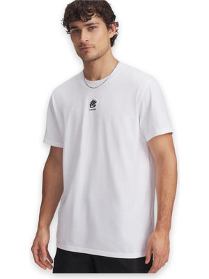 Under Armour 1387107 Ua Curry Hvyweight Logo Tee Beyaz Erkek T-Shirt