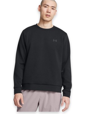 Under Armour 1389351  Siyah Erkek Klasik Sweatshirt Kapüşonsuz Normal Kesim Günlük Kullanım İçin