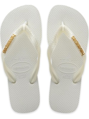 Havaianas 4127244 Top Logo Metallic Parmak Arası Beyaz Kadın Terlik