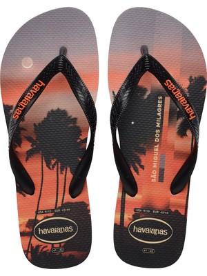 Havaianas 4149971 Top Surfer I Parmak Arası Siyah-Kırmızı Unisex Terlik