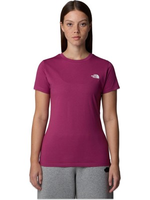 The North Face NF0A87NH W Ss Sd Slim Tee Fuşya Kadın T-Shirt