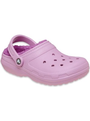 Crocs 203591Z Classic Lined Clog Pembe Kadın Terlik