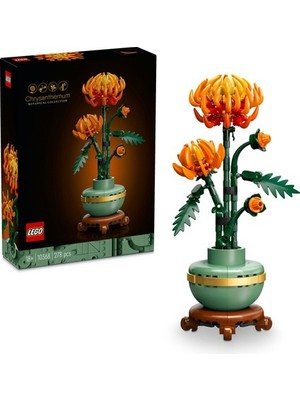 LEGO ® Botanicals Krizantem 10368 – Yetiskinler için Pastel Yesil Saksi Içeren Dekoratif Çiçek Modeli Yapim Seti (278 Parça)