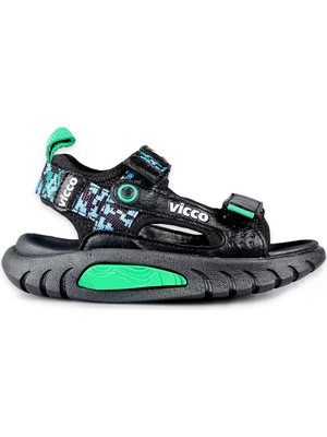 Vicco 332.P26Y.179 Konan Patik Siyah-Beyaz Erkek Çocuk Sandalet