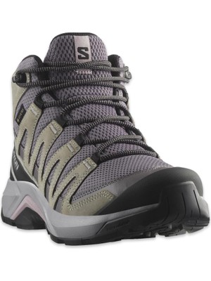 Salomon 477534 X-Adventure Recon Mid Gore Tex Outdoor Gri-Yeşil Kadın Bot