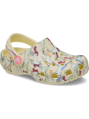 Crocs 212515 Classic Unicorn Graphic Clog T Sarı Çocuk Terlik