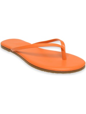 Tkees TK-2011 Klasik Parmak Arası Turuncu Kadın Terlik
