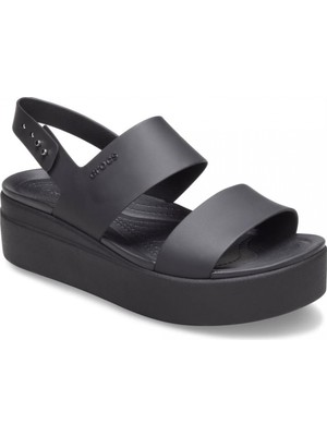 Crocs 206453 Crocs Brooklyn Low Wedge W Siyah Kadın Sandalet