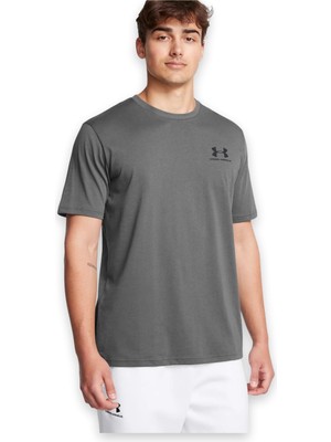 Under Armour 1326799 Sporstyle Left Chest Gri Erkek T-Shirt