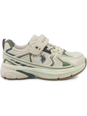 U.s. Polo Assn. 6p Sette Jr 6fx Sneakers Bej Çocuk Spor Ayakkabı