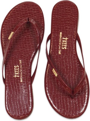 Tkees TK-2250 Klasik Parmak Arası Bordo Kadın Terlik