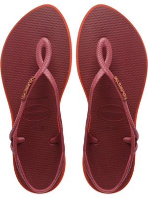 Havaianas 4149921 Luna Point Bordo Kadın Sandalet