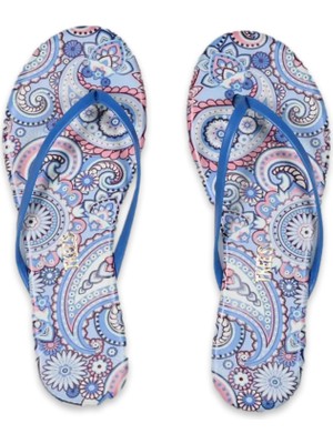 Tkees TK-2023 Parmak Arası Mavi Kadın Terlik