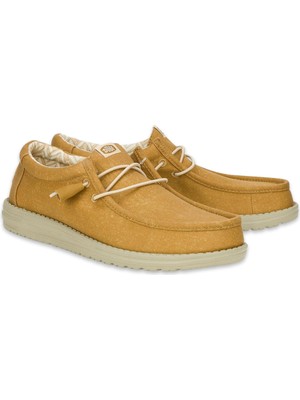 Hey Dude 40700 Wally Stretch Canvas Hardal Erkek Ayakkabı