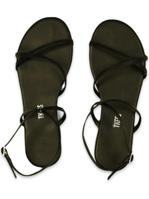 Tkees TK-8006Z Haki Kadın Sandalet