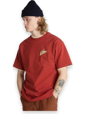 Vans VN000K42 Brush Script Loose Ss Kırmızı Erkek T-Shirt