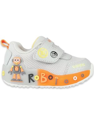 Vicco 346.B26Y.102 Feti Işıklı Bebe Gri Çocuk Spor Ayakkabı