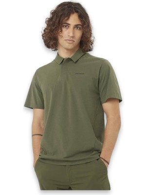 Salomon LC2439200 Trackline Polo M Haki Erkek Outdoor