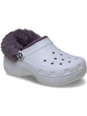 Crocs 212854 Classic Platform Fuzz Lined Clog Lila Kadın Terlik