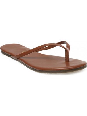 Tkees TK-2011 Klasik Parmak Arası Taba Kadın Terlik